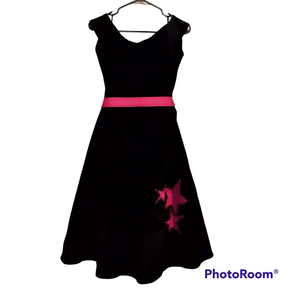 COPY - Torrid Vintage 90's Black and Pink Star Dress - Picture 1 of 11